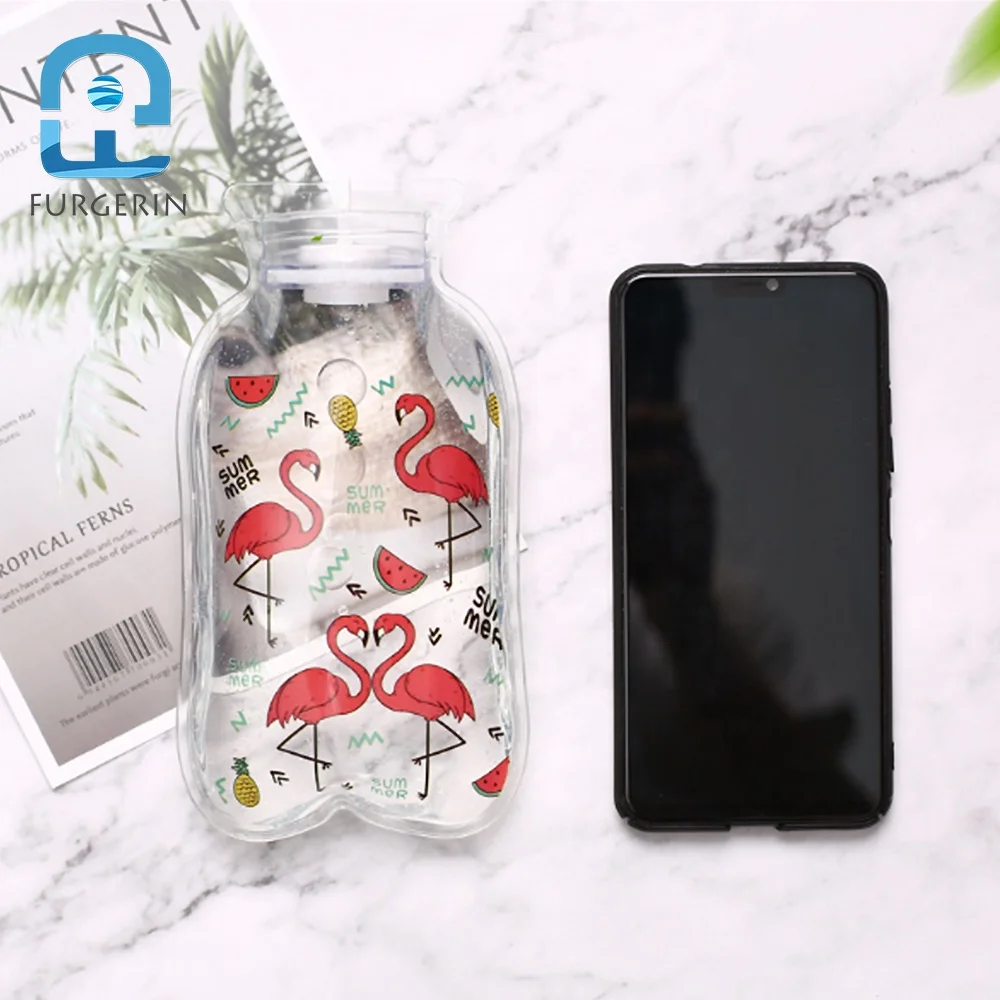 
FURGERIN Transparent Hot Water Bag PVC Hand Warmers Portable Heat Pack Hand Heater Cute Warm Bag Warm Hands Warmer For Women 