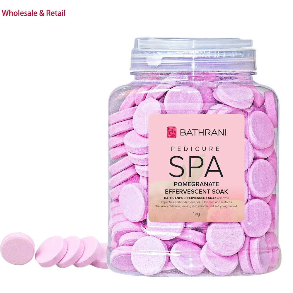 Оптовая продажа, гранатовый аромат, отмачиваемая ванна, таблетки, педикюр, уход за ногами, спа