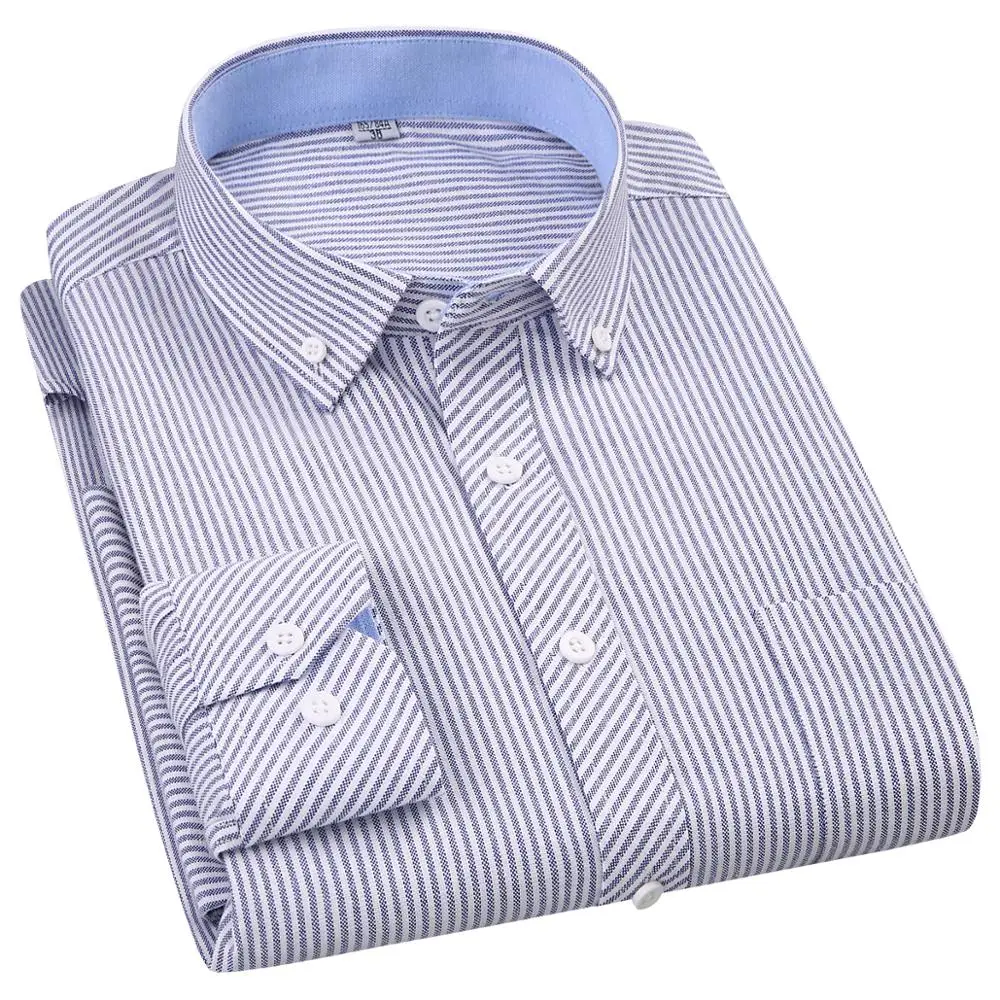 
Wholesale casual mens long sleeve solid oxford shirt 100% cotton 