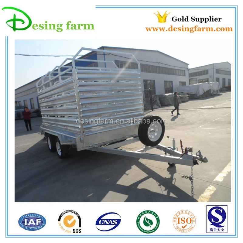 New design Australia semi livestock crate trailer for cattle cow
