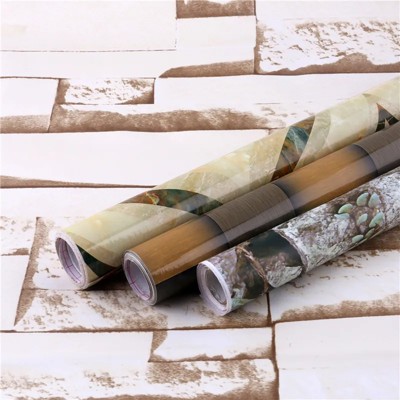 Wholesale wallpaper manufacturer marble grain printed adhesive wall paper wall stickers 3d wallpaper