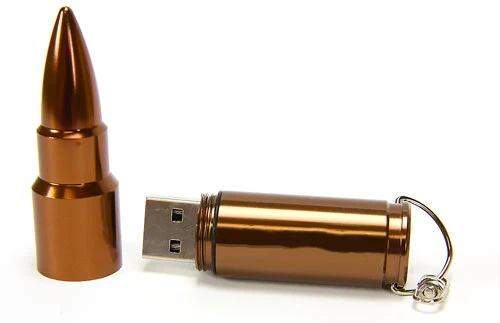 Metal 2GB Custom Bullet Shaped USB Flash Drive 8GB