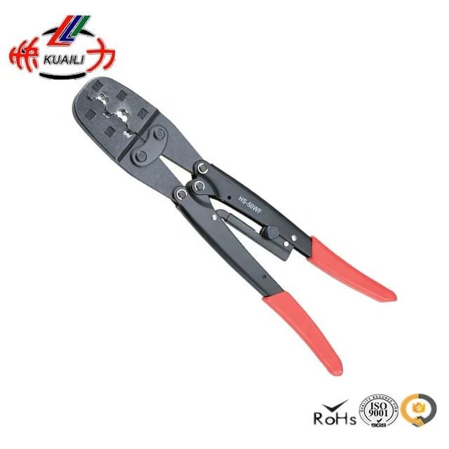 KUAILI Crimping Tool Crimping Pliers HS-50WF Piler 10,16,25,35,50mm2 8-1AWG Ratchet Terminal Crimping Tools (Japanese Style)
