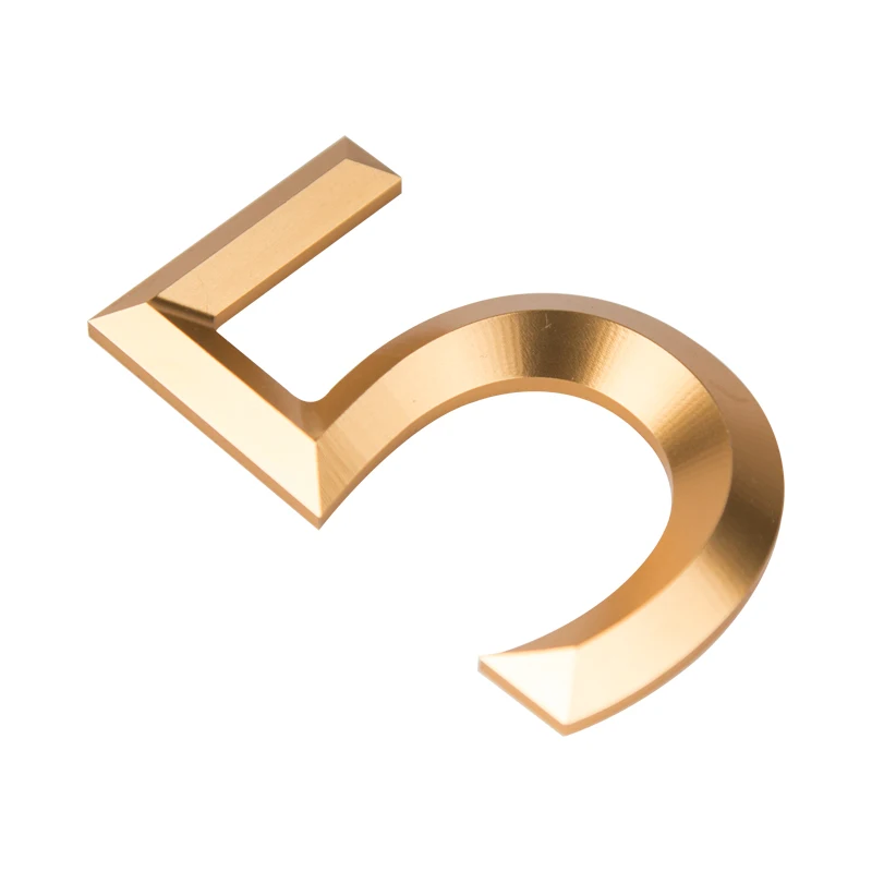 Decorative solid carved metal multicolor alphabet 3d laser cut aluminium letters and numbers