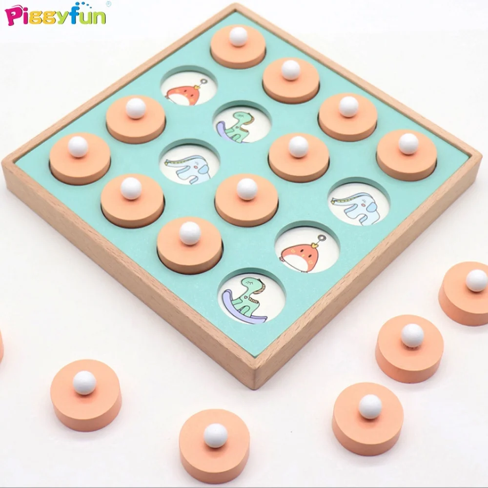 16pcs wooden educational memory puzzle baby touch training game toy for kids for Kid AT12312