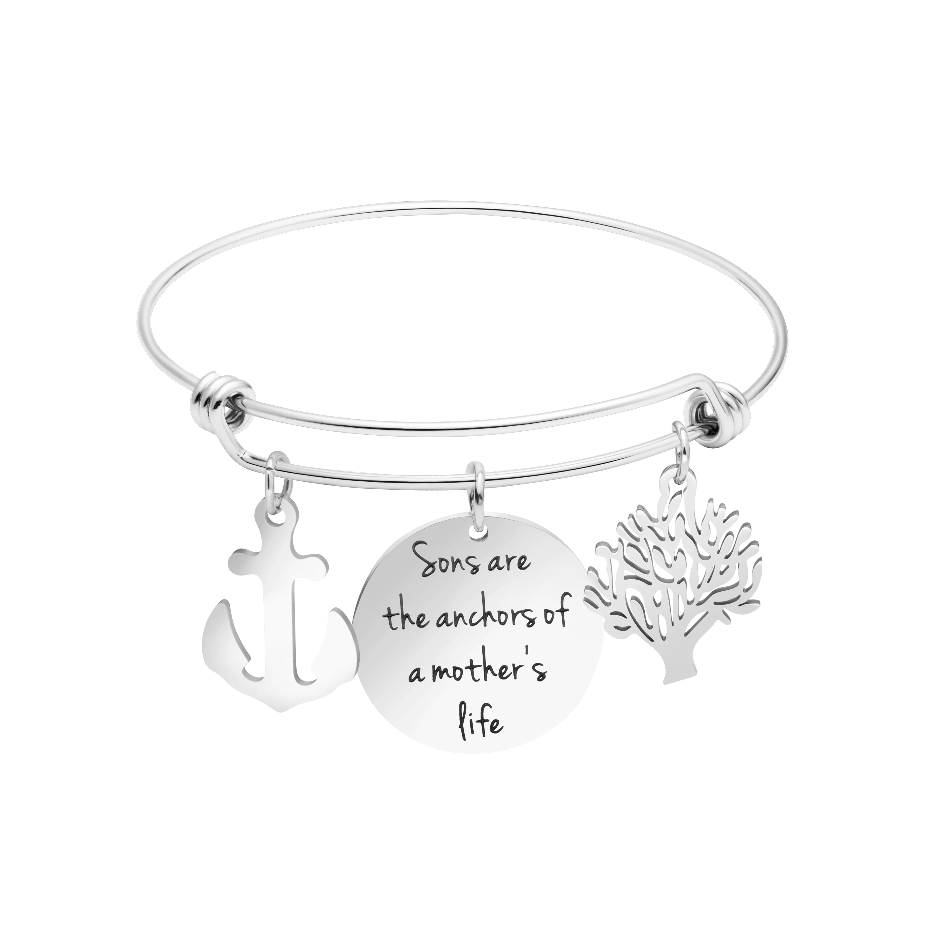 925 Silver Bracelet Expandable Jewelry Pendant Women Heart Bracelet