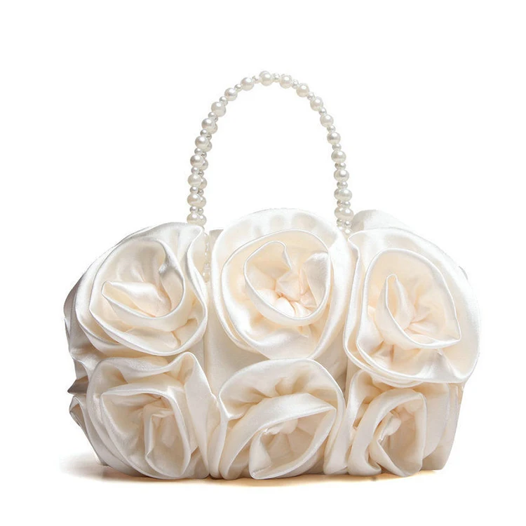 
Online Shop Beads Handle Women Clutch Purses Stylish Bride Hand bag 