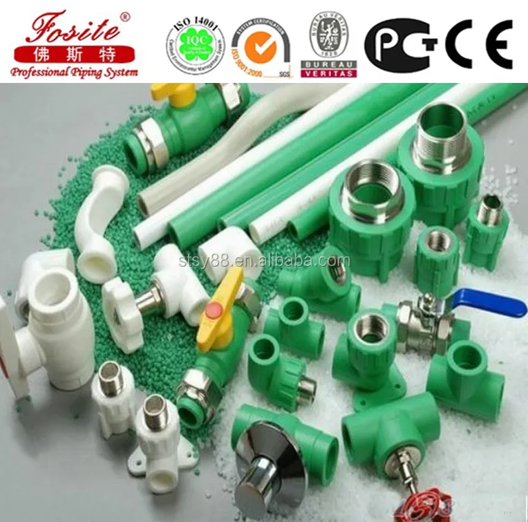 PPR Material Female Thread 90 Degree Elbow Pipe Fitting for Water Composed of PP PC AS PPS