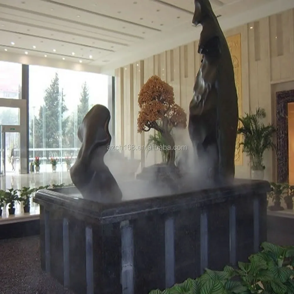 Decorative indoor artificial waterfall fountain, indoor jumping jet water fountain