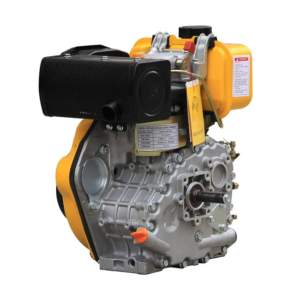 Chinese 170F Air-cooled single cylinder 4-stroke recoil start  diesel engine