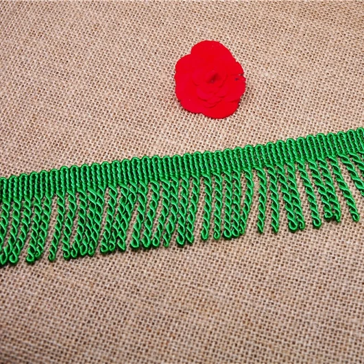 Wholesale Factory direct hot sales high quality home decorative bullion tassel polyester fringe For Garment