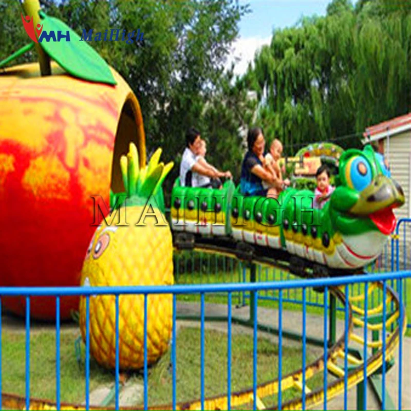 Factory Direct Amusement Equipment Fruit Worm Roller Coaster