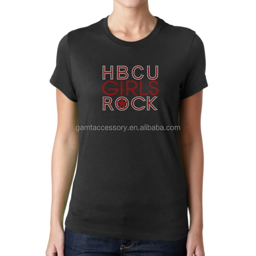 HBCU Girls Rock Rhinestone Embellished Bling T-shirts Transfer