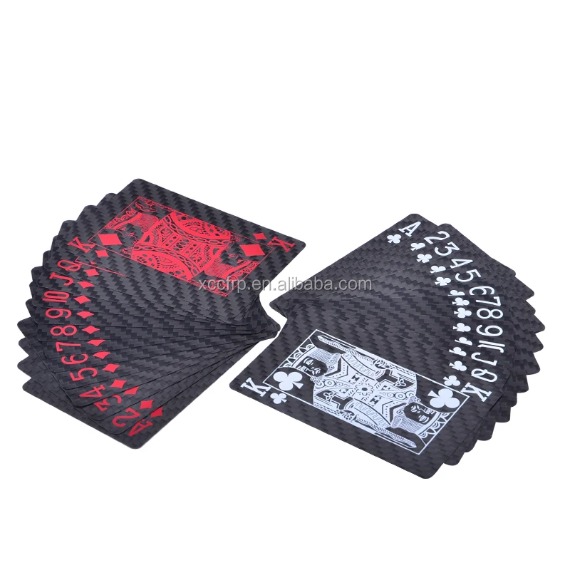 Cool 3k Carbon Fiber Playing Cards Deck Customized Poker Cards