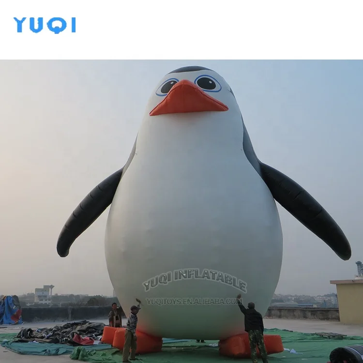 Custom commercial inflatable penguin figure model | inflatable adverting cartoon penguin for exhibition
