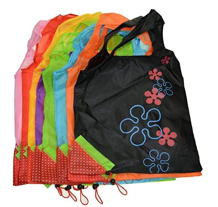 
strawberry fashion portable waterproof polyester foldable shopping bag 