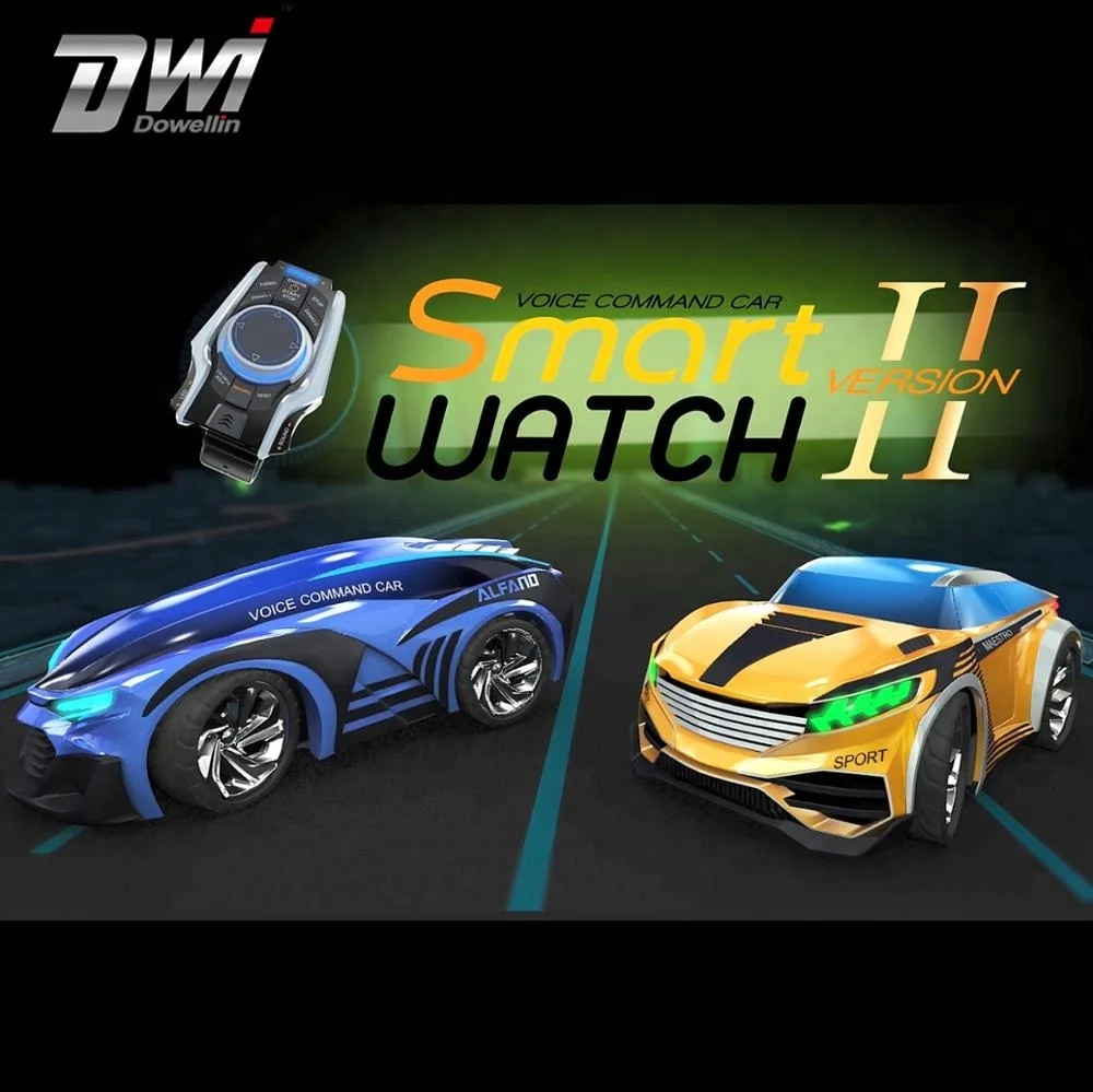 DWI Dowellin smart recording watch voice control rc cars professional with LED color changing system