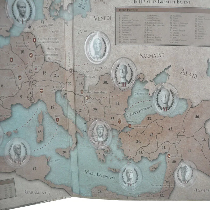 The Roman Empire Coin Collecting Paper Board Album Folder With PVC Trays and Matt Lamination