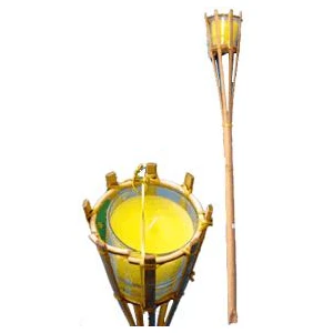 bamboo tiki  torch garden festival torch candle torch