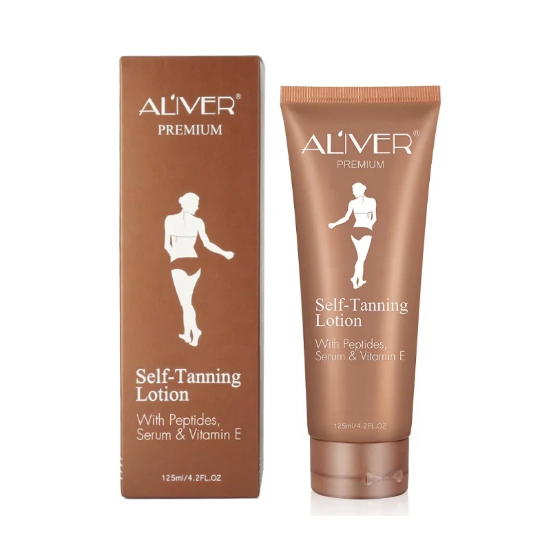 Aliver best sunless Body cream self tanning accelerator lotion with bronzer