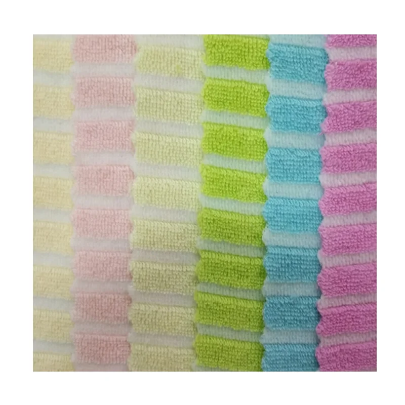 
factory sale striped terry cloth fabric 
