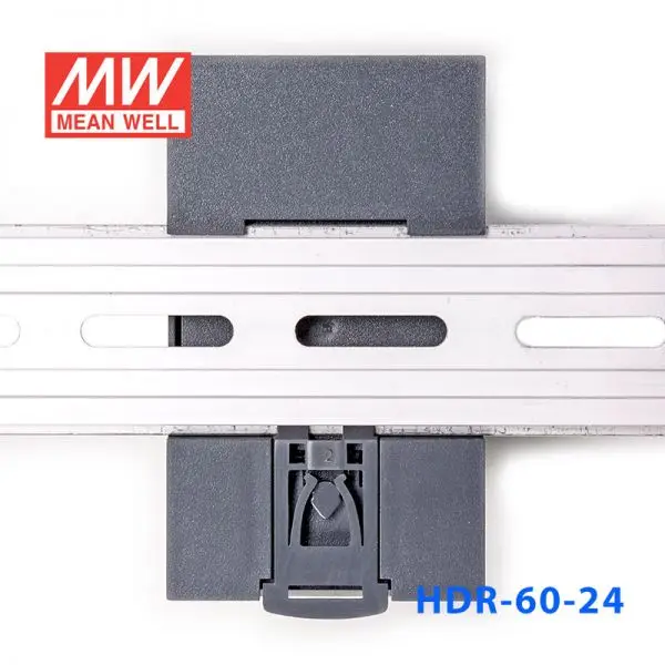 HDR-60-24  AC-DC 60W 24V DIN RAIL ORIGINAL MEAN WELL SWITCHING POWER SUPPLY ultra slim step shape DIN RAIL