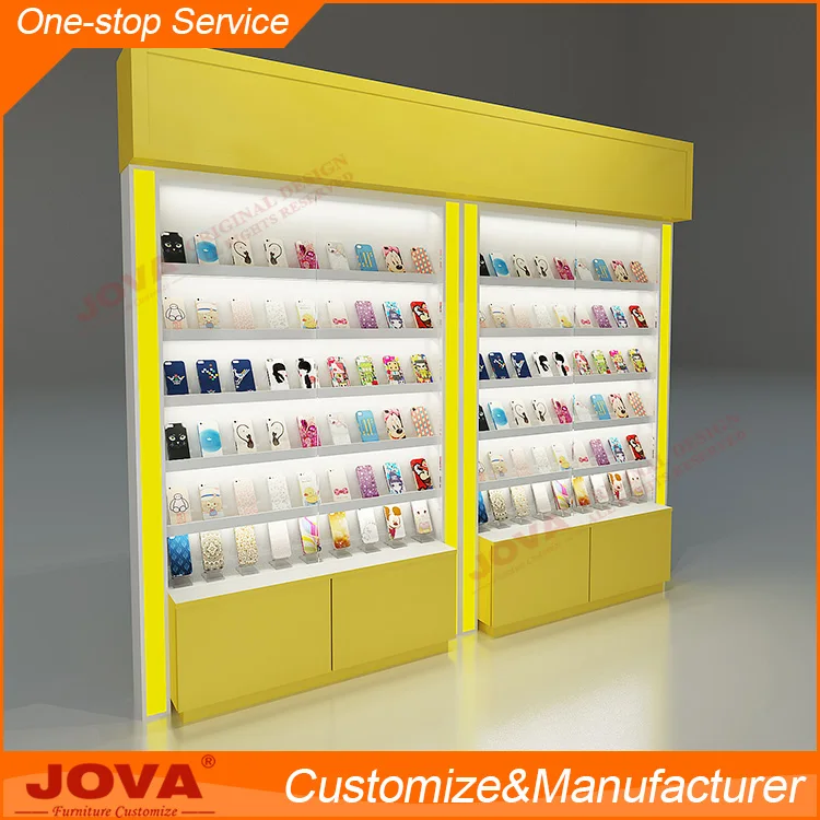 Mobile phone shelf for mobile phone showroom design