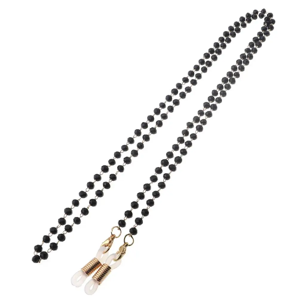 Fashion Gold Black Crystal  Sunglass Strap  Eyeglass Cord Eyeglass Metal  Chain Sunglasses chains