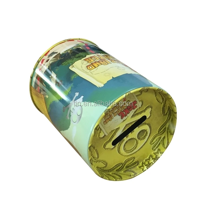 Vintage Money boxes tin cans coin bank collection boxes