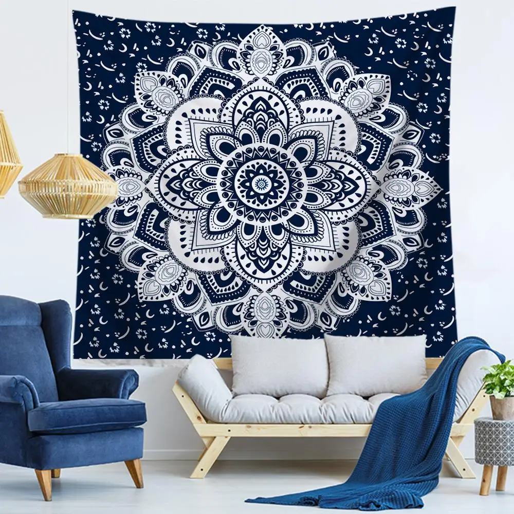 Custom Made Indian Wall Hanging Passion Ombre Mandala Tapestry For Home Decoration