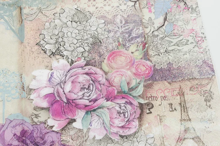 Tower Paper Napkins Rose Festive & Party Tissue Floral Decoration Guardanapo 33cm*33cm