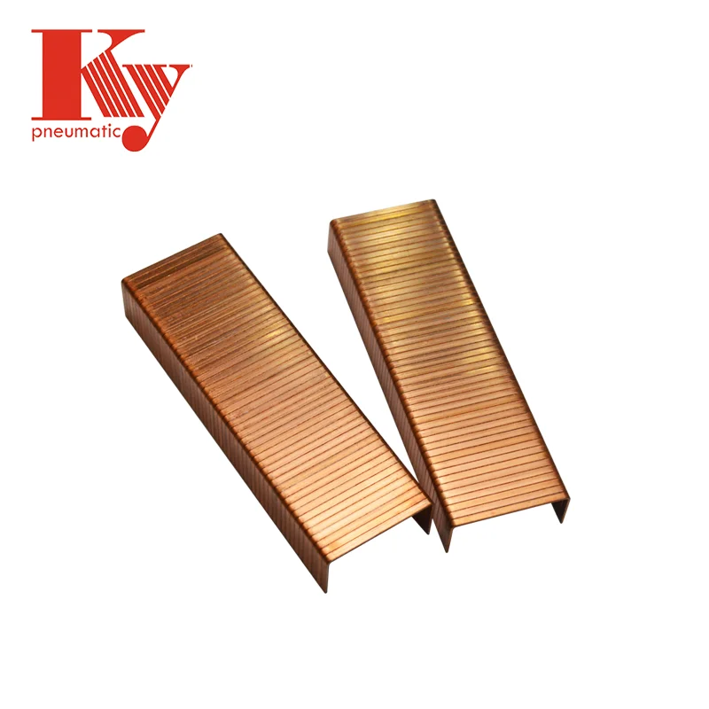 China Manufacture Copper Coated Iron Wire 16 Gauge Copper Carton Closing stapler Pin 3522
