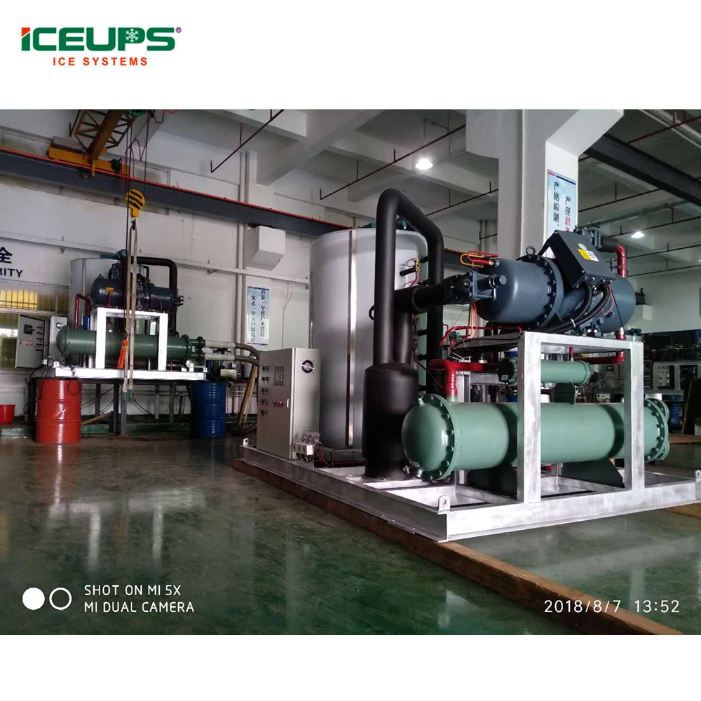 ICEUPS dry ice flake making machine 10t with eco-friendly R404a refrigerant