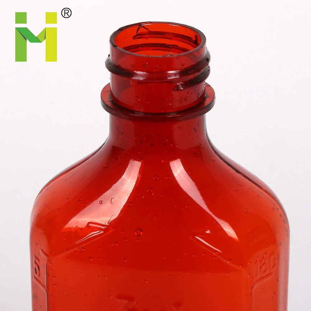 Pet Plastic Liquid Medicine Bottles 12 oz plastic bottles with lids oval medicine  bottles