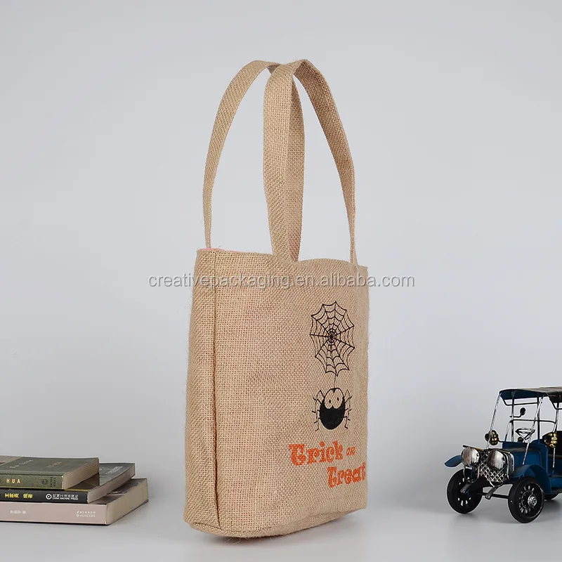 Custom printed recycled jute bags sacks with logo