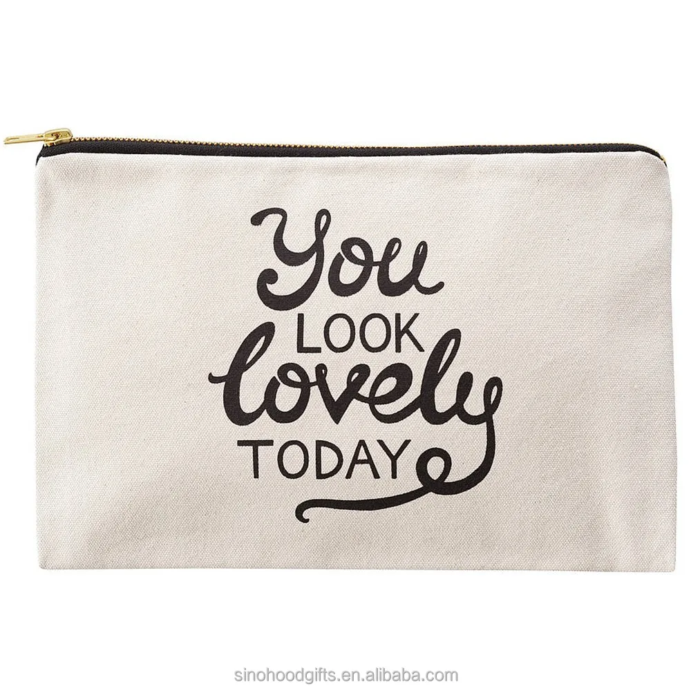 China Factory Wholesale Fashion Canvas Zipper Pouch For Cosmetics