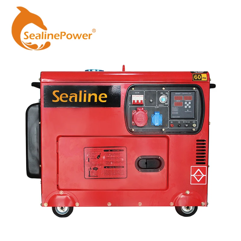 Распродажа 5KW 6.25KVA AC трехфазный super silent дизель-генератор (использовать SE186FAE дизельный двигатель)