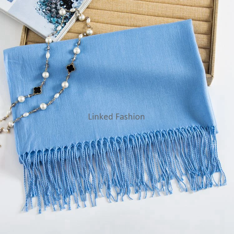 2019 New Women Cashmere Solid Beach Scarf Spring /Summer Thin Pashmina Shawls and Wrap Female Foulard Hijab Stoles