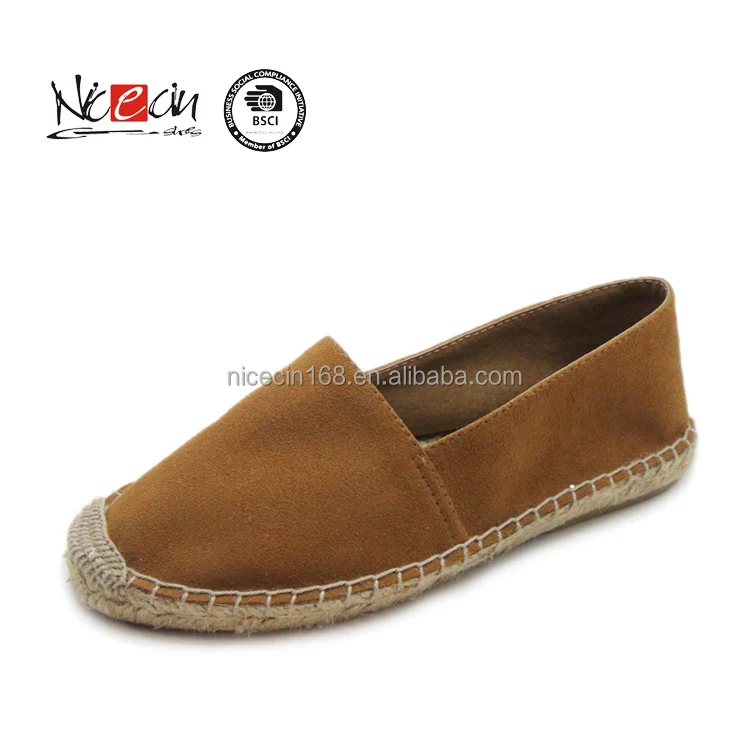 Wholesale High Quality Jute Sole Men Espadrilles Shoes  Flats Womens Espadrille