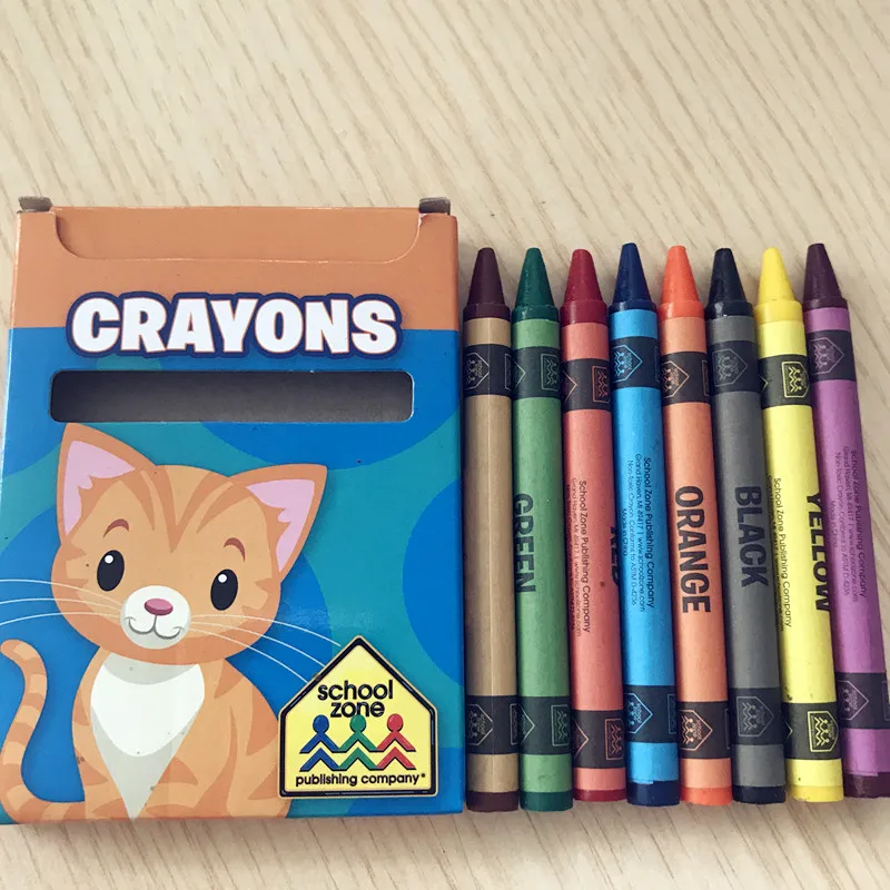 Wholesale 8 Pack Non Toxic Wax Crayon 8 Packs