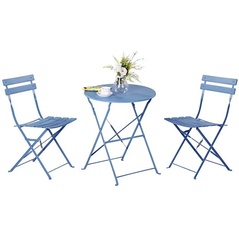 
New Modern outdoor garden patio iron cast foldable table chair set furniture metal balcony coffee leisure relax 