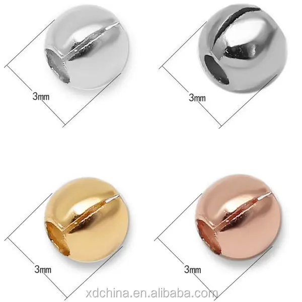 XD p815 3/4/5mm sterling silver crimp bead 925 sterling silver open beads 925 sterling silver coated beads