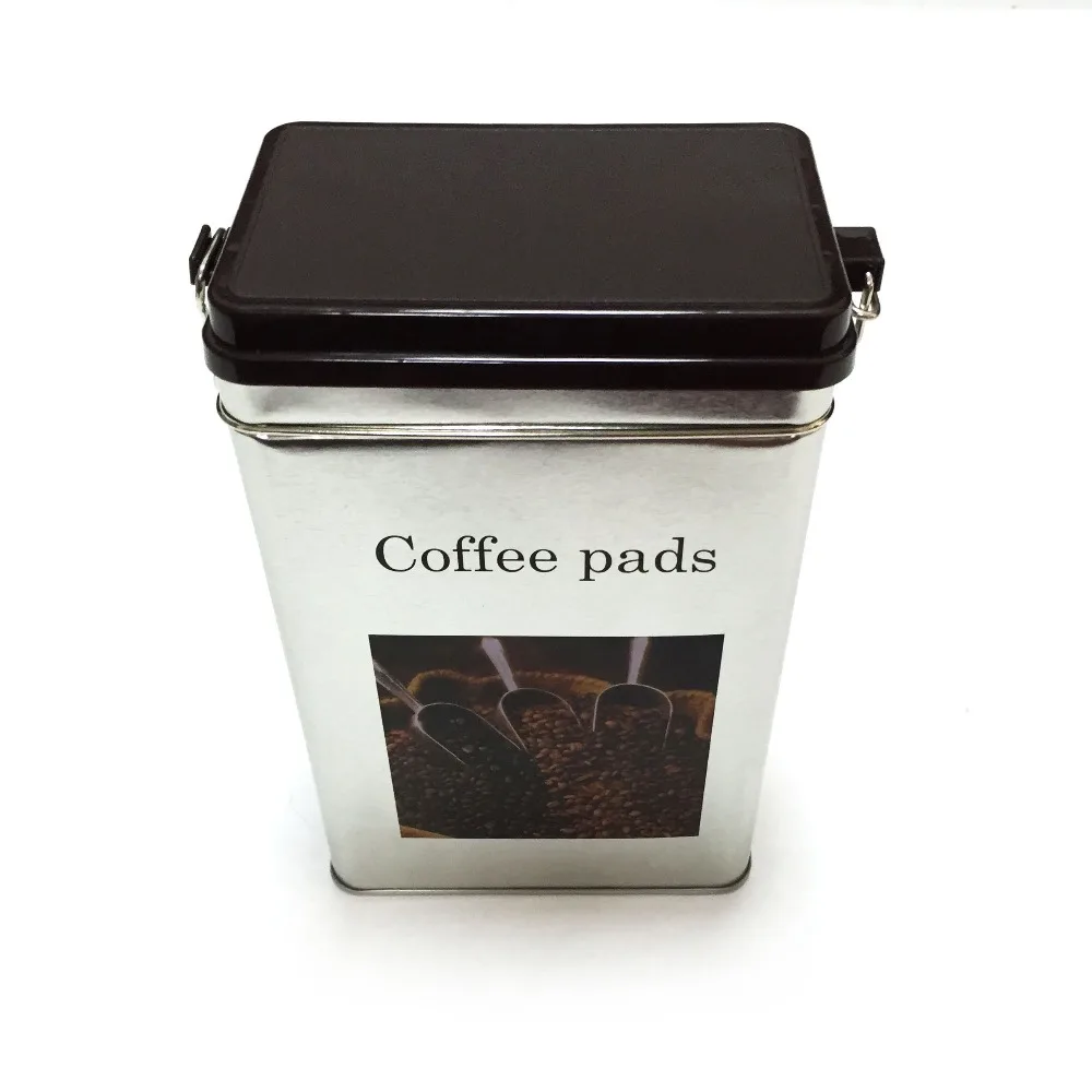 Tinplate round coffee package tin box a box of tin for keeping coffee with cover valve