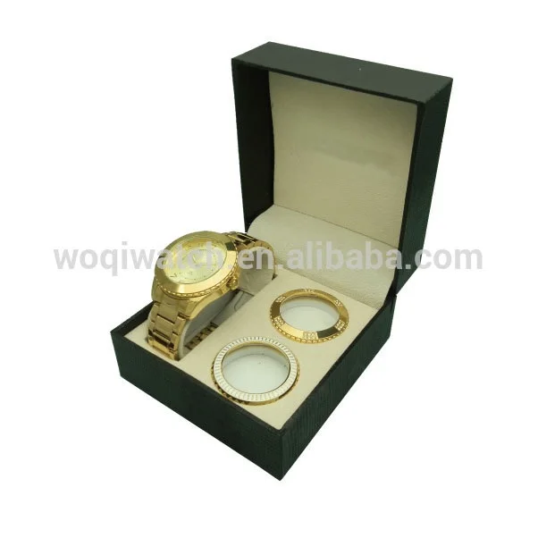 lady watch with interchangeable bezels and strap custom logo womens watches