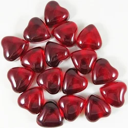Red Ruby crystal vase Heart shape gemstone for Wedding Centerpieces with factory price