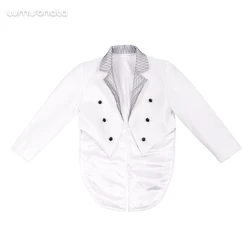 2019 Новое поступление, модный светодиодный светящийся Детский костюм из волоконно-оптической ткани, белый свадебный костюм, смокинг для мальчиков boby