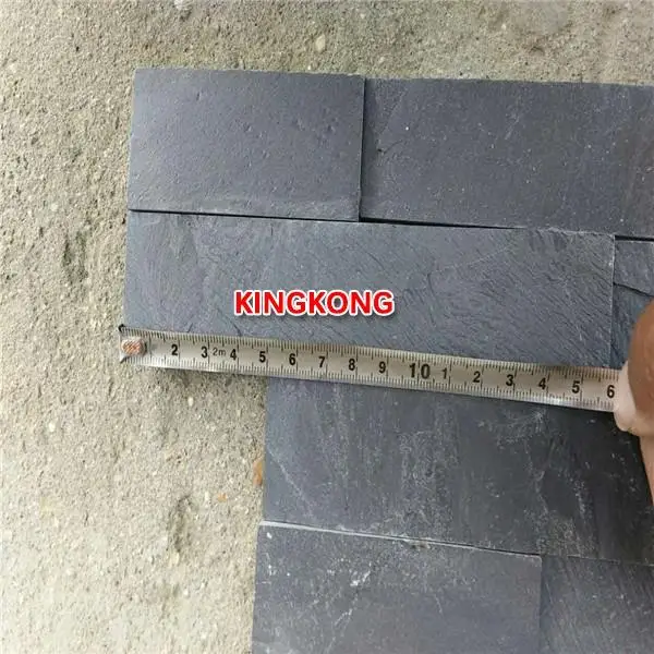 
China factory wholesale black slate culture stone exterior wall cladding tile 