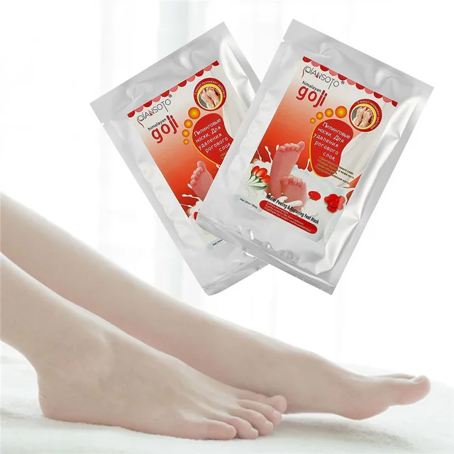 
2 Pairs Goji Foot Mask Chinese Wolfberry Medlar Multi-effect Foot Care Pedicure Socks Feet Peeling Exfoliating Remove Dead Skin 