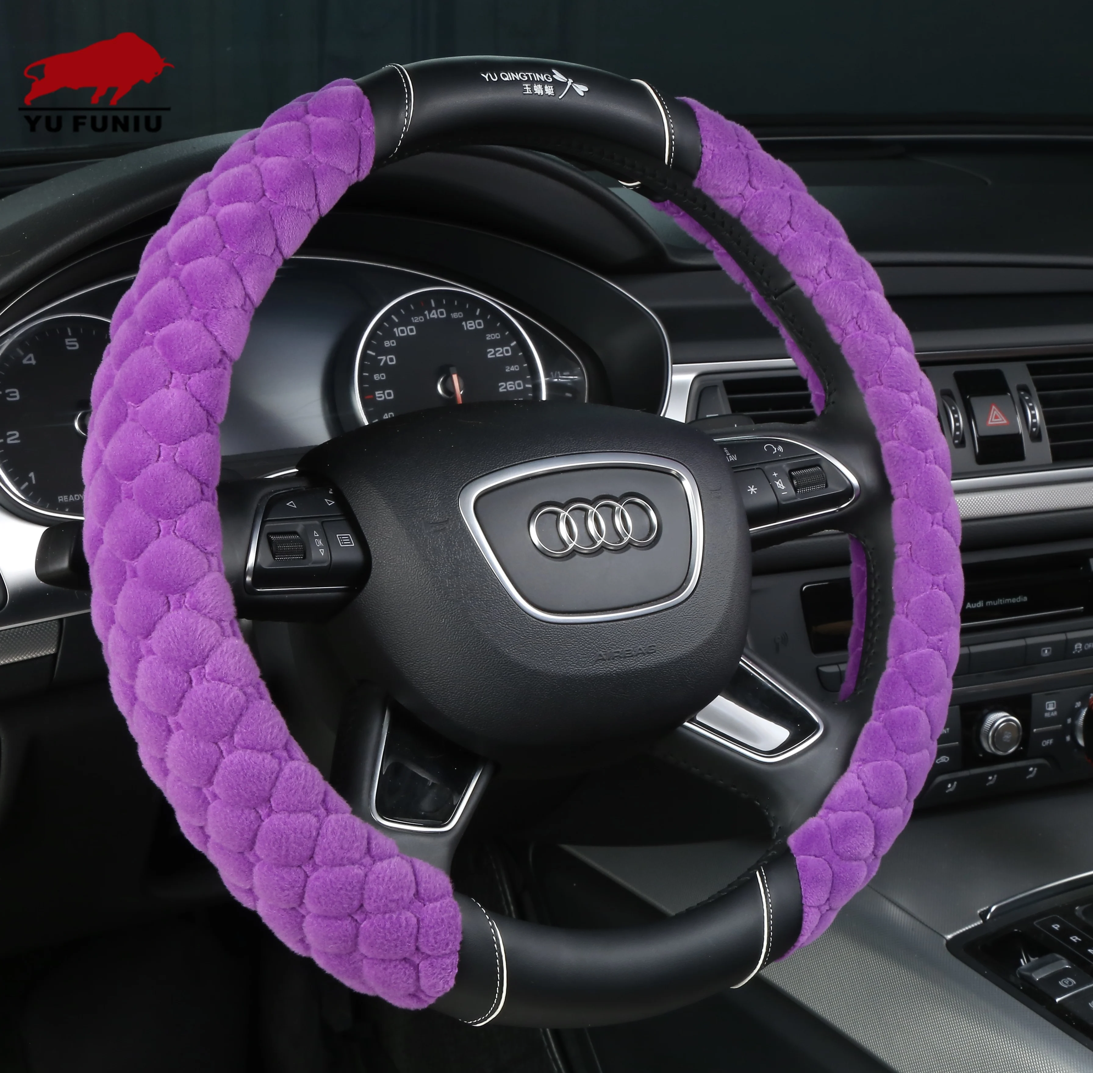 Lixian wool Car Steering Wheel Cover for winter