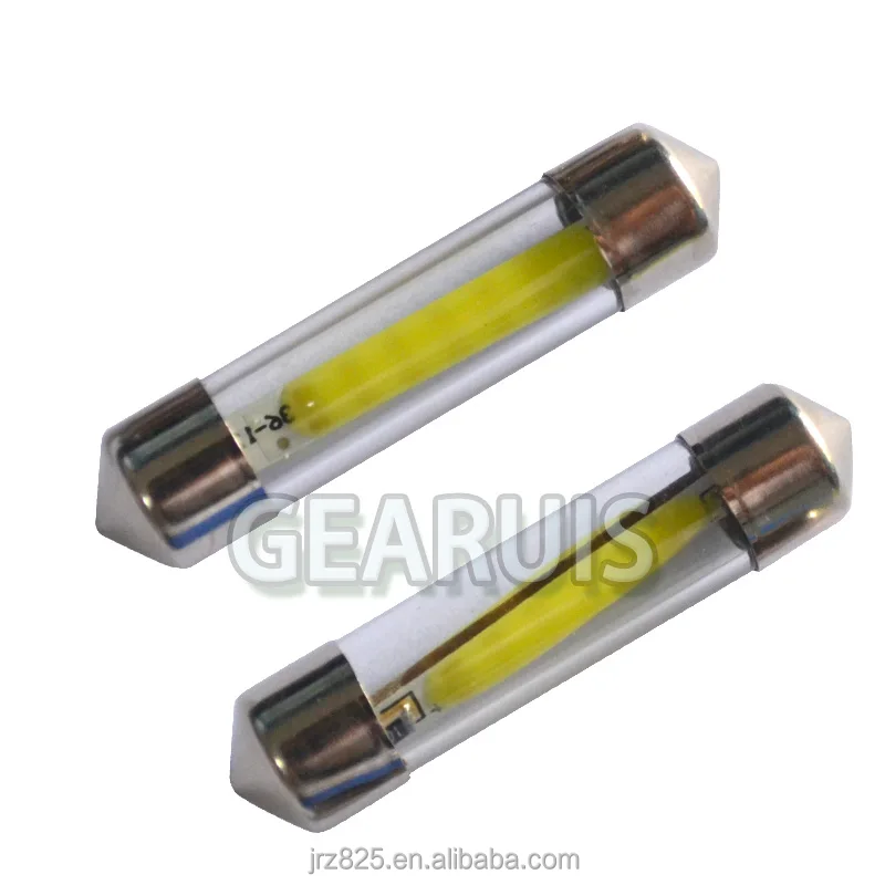 Festoon COB Dome Lights Car Interior Glass Lens case C5W 31mm 36mm 39mm 41mm 12 Chips 12chip SMD LED Pure White 6000K 12V